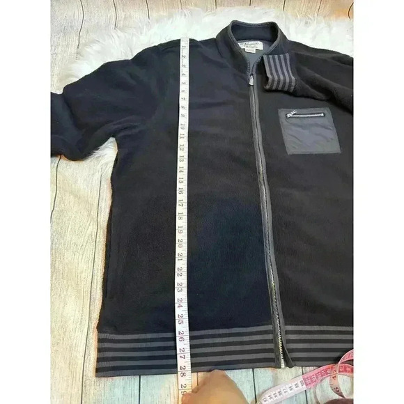 An Original Penguin by Munsingwear Full Zip Black Fleece Jacket Men's Size XL - Picture 8 of 8